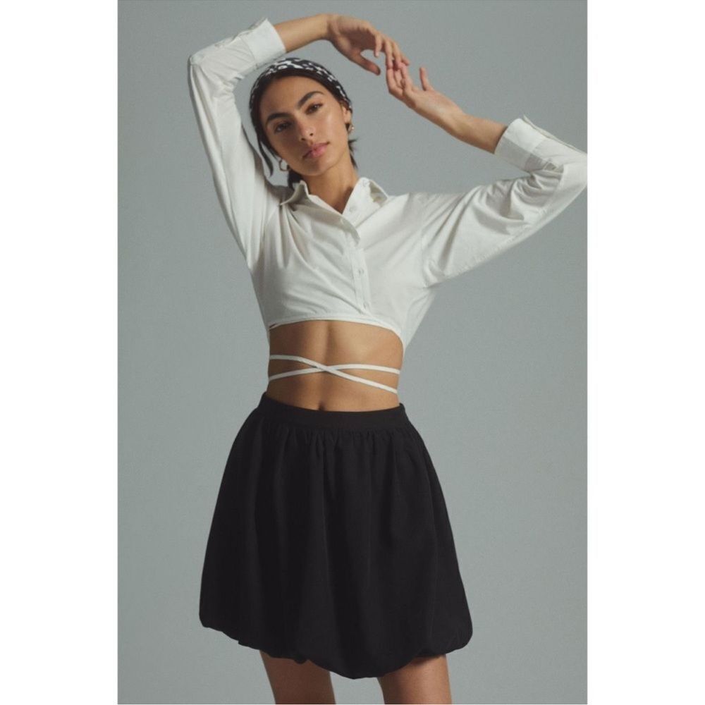 Anthropologie Black Mini Skirt